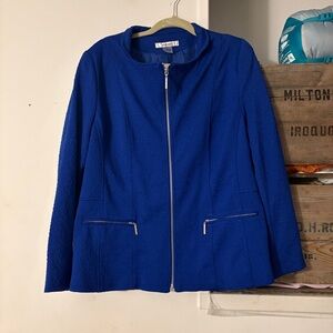 Cobalt Blue TanJay Women’s Zippered Jacket Size 16